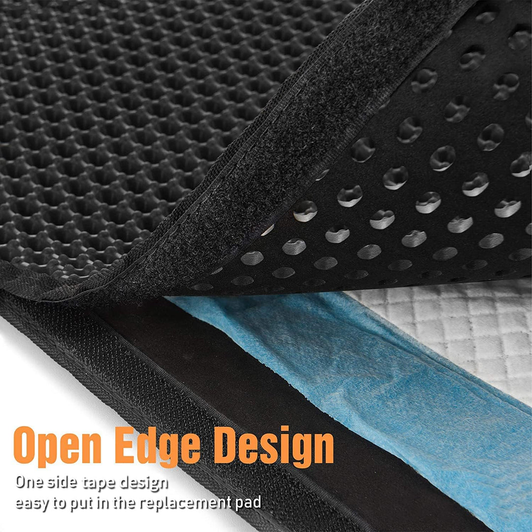 Ycozy Katzenklo Matte 60x40cm EVA Katzenstreu Matte Doppelte Schichte Waben Katzenmatte Katzenklo Wa