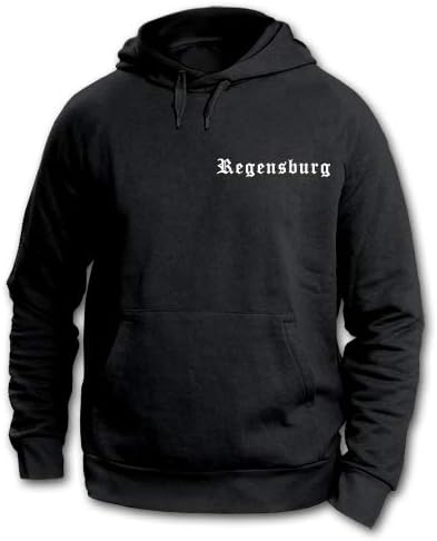 shirtloge - Regensburg - You'll Never Walk Alone - Fussball Fan Kapuzenpullover Hoodie - Grösse S -
