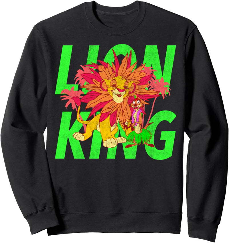 Disney The Lion King Simba And Timon Neon Sweatshirt