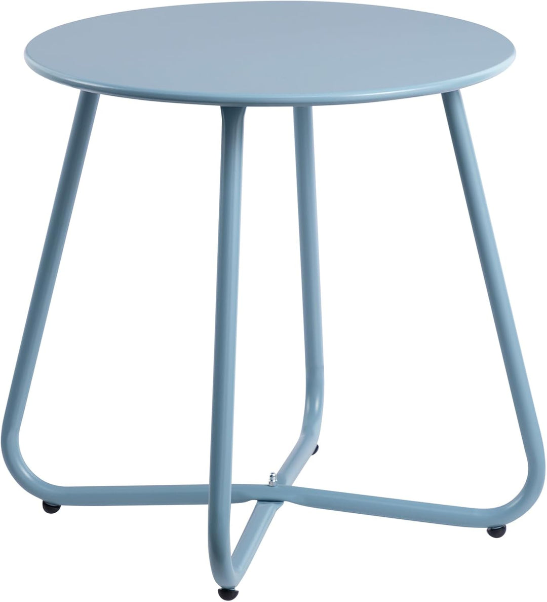 HollyHOME Beistelltisch Outdoor Balkontisch Klein Gartentisch Rund Beistelltisch Metall Wetterfest L