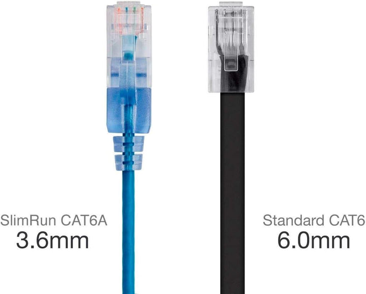 Monoprice SlimRun Cat6A Ethernet-Patchkabel – Netzwerk-Internetkabel – RJ45, verseilt, UTP, reines b