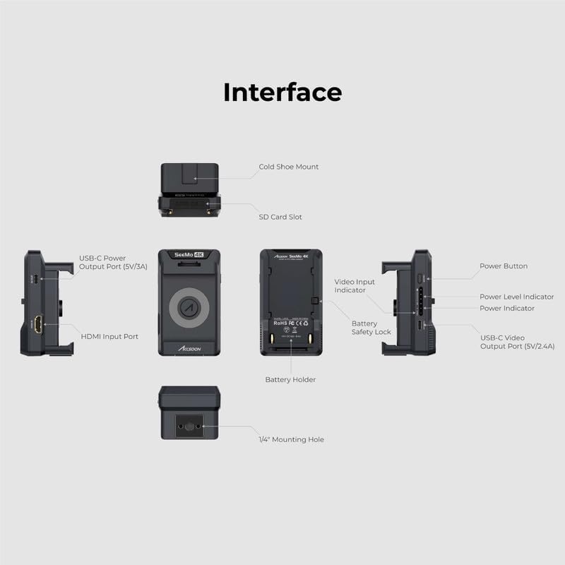Accsoon SeeMo 4K Video Transmitter Monitoring Adapter 4K HDMI Video auf iOS-Geräten für iPad/iPhone/