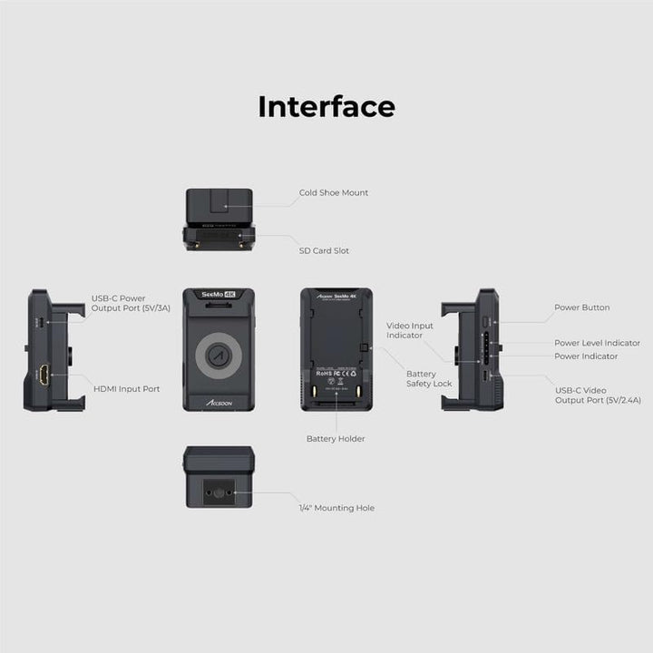 Accsoon SeeMo 4K Video Transmitter Monitoring Adapter 4K HDMI Video auf iOS-Geräten für iPad/iPhone/