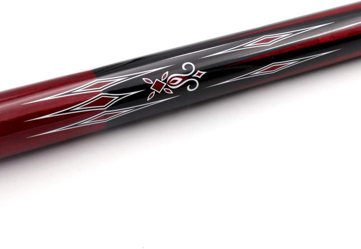 CUESOUL 3 Kissen Carom Billard Queue 56 Zoll Gewicht 18 Unzen, Holzverbindungssystem rot, rot
