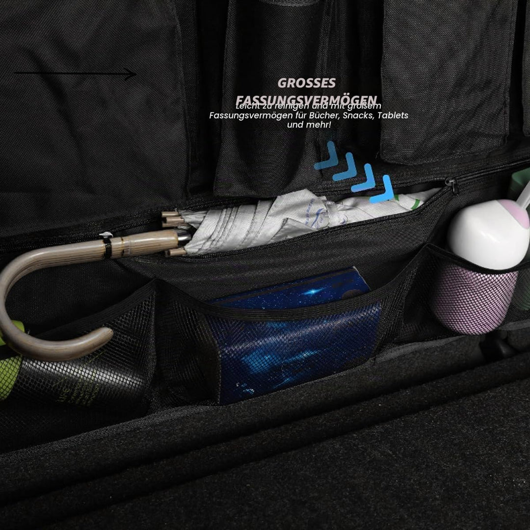 CGEAMDY Multifunktionale Auto Organizer Rücksitz, Kofferraum Organizer Auto, Oxford Tuch Auto Koffer