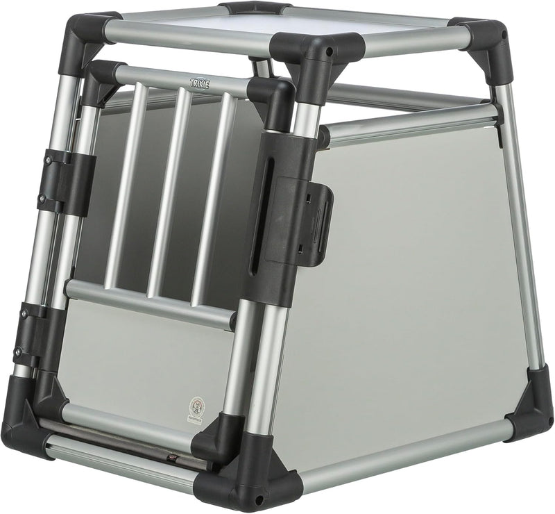 Trixie 39340 Transportbox, Aluminium, S: 48 × 57 × 64 cm, silber/hellgrau 1 Stück (1er