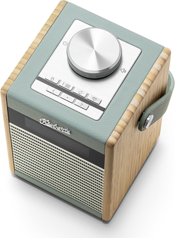 Rambler Midi Retro-Radiowecker, tragbar, Dab+/FM/Bluetooth, Himmelblau