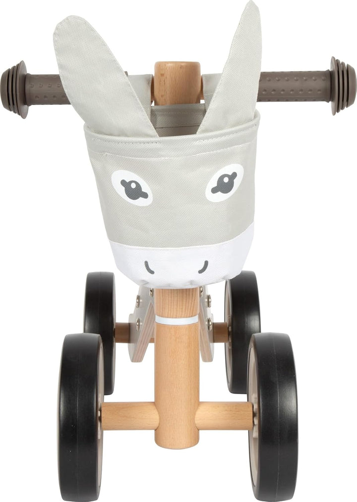 small foot Rutscher Esel aus Holz, mit verstellbarem Sitz und Lenkertasche im Esel-Look, Fahrzeug fü