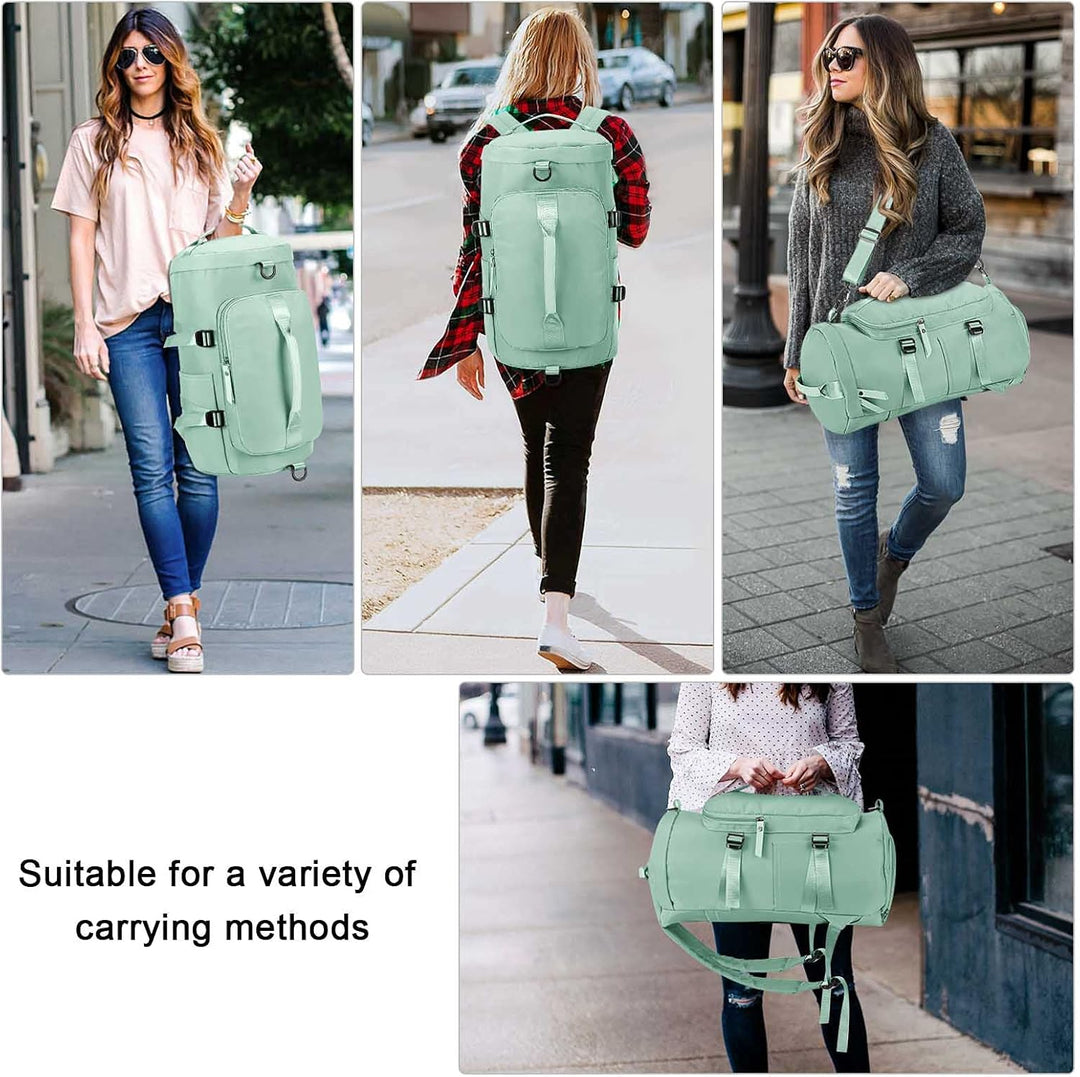 Unisex Sporttasche mit Rucksackfunktion Reisetasche mit Schuhfach Gross Reiserucksack Wasserdicht Le