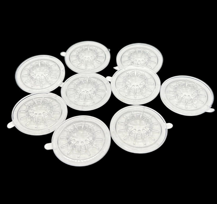 DragonTrading® CD-Hub mit selbstklebender Rückseite, transparent, 100 Stück