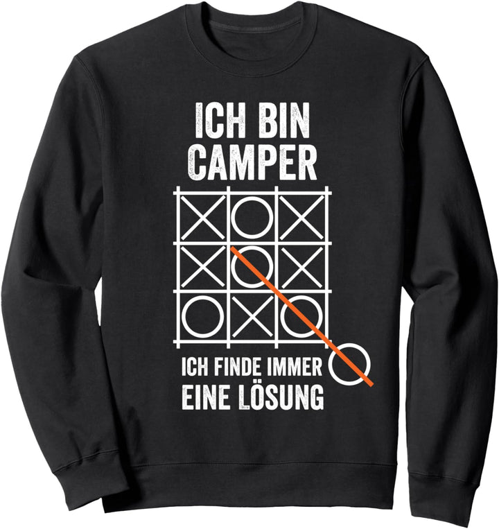 Ich bin Camper ich finde immer eine Lösung Camping Sweatshirt