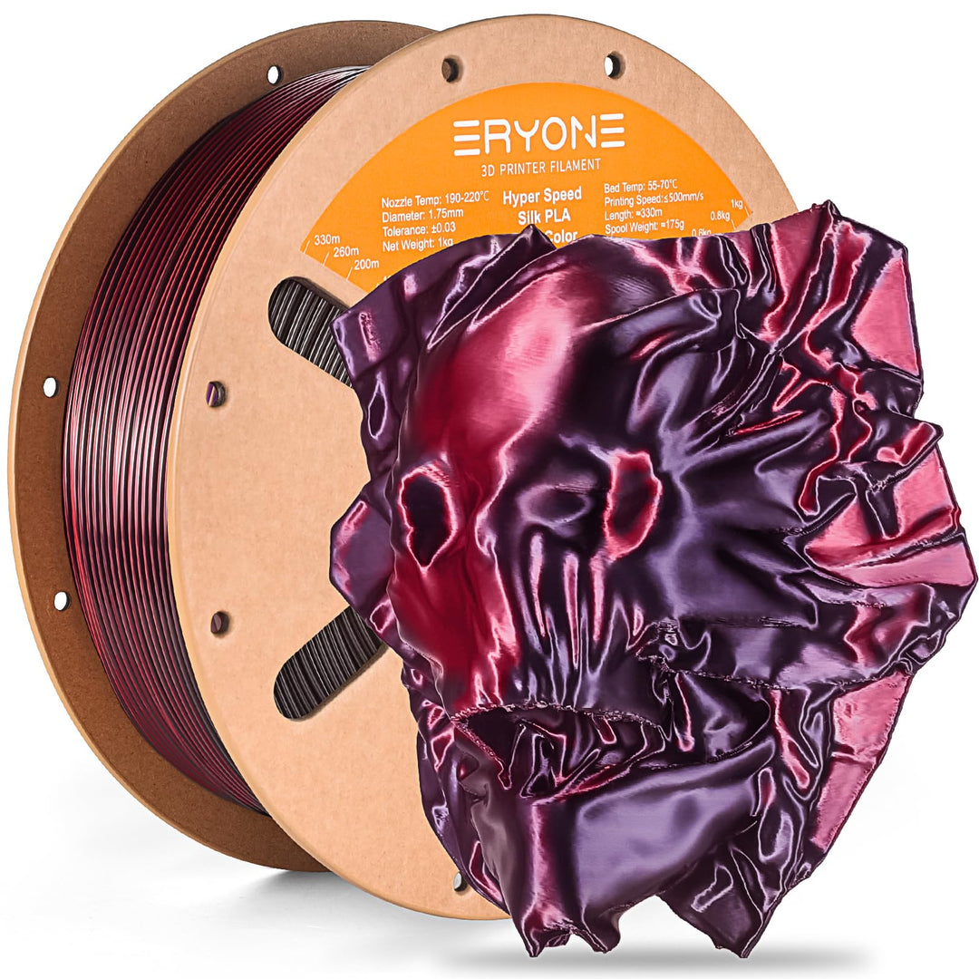 ERYONE High Speed Filament Silk Dual Color 1.75mm +/- 0.03mm, 3D Printing PLA Pro Filament Fit Most