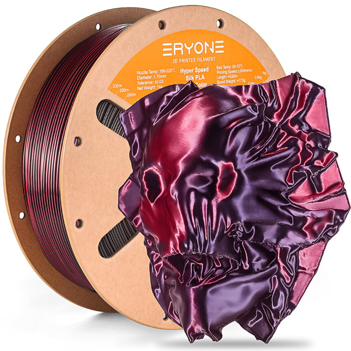 ERYONE High Speed Filament Silk Dual Color 1.75mm +/- 0.03mm, 3D Printing PLA Pro Filament Fit Most