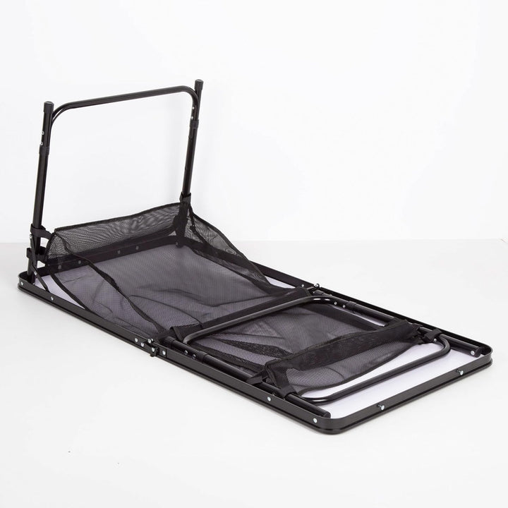 AKTIVE Klapptisch, Schwarz, 120x60x60/70 cm, Höhenverstellbar, Anti-Rutsch-Stopper, Tragkraft 30 kg,