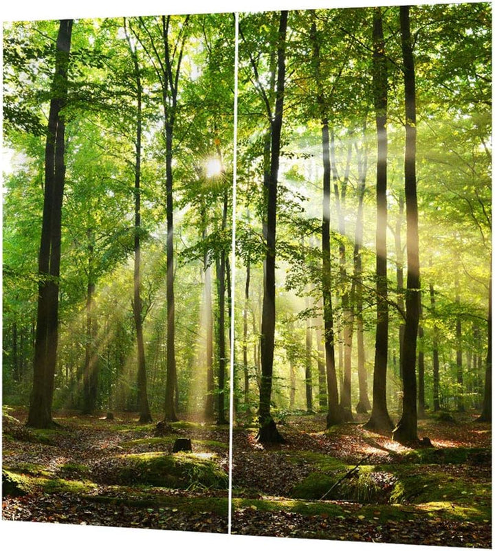 Natur Landschaft Wald Sonnenlicht Drucken Fenstervorhang, Schlafzimmer Vorhang, Mode Duschvorhang Ra