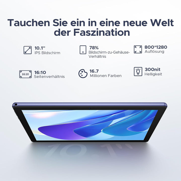DOOGEE U10 Android 15 Tablet 10 Zoll 16GB RAM+128GB ROM (2TB TF) 5060mAh Kinder Tablet Android WiFi