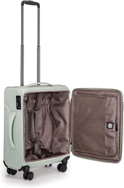 Stratic Light + Koffer Weichschale Reisekoffer Trolley Rollkoffer Handgepäck, TSA Kofferschloss, 4 R