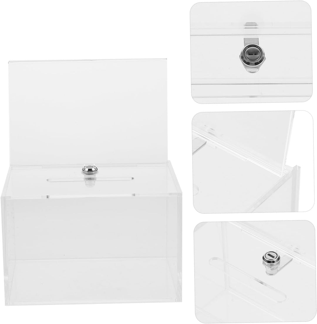 TOYANDONA Kasten Geldhalter Aktionsbox Box Transparent Geld Sparen Karten Aufbewahrungsbox Geldglas