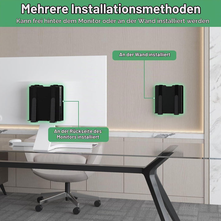 Universal Halterung für HP Dell Lenovo Mini PC Verstellbare Wand und VESA Halterung für Mini Compute