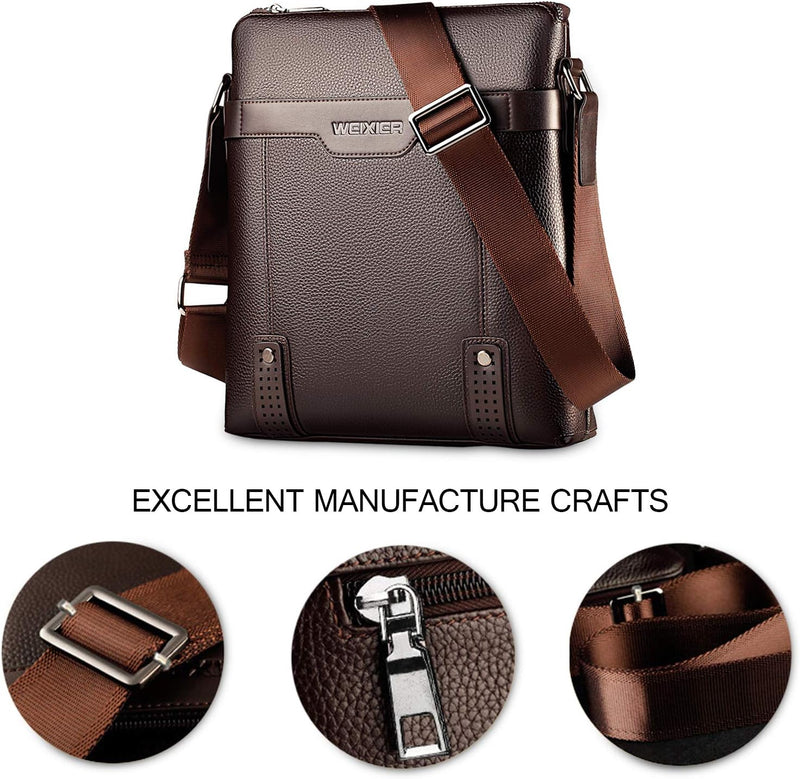 FANDARE Umhängetasche/Laptoptasche Herren, PU Schultertasche Herren, Business Crossbody Reisetasche