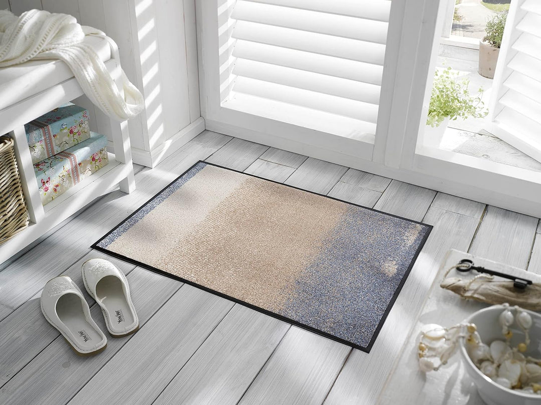 wash+dry Fussmatte, Medley beige 50x75 cm, innen und aussen, waschbar, 50x75 cm