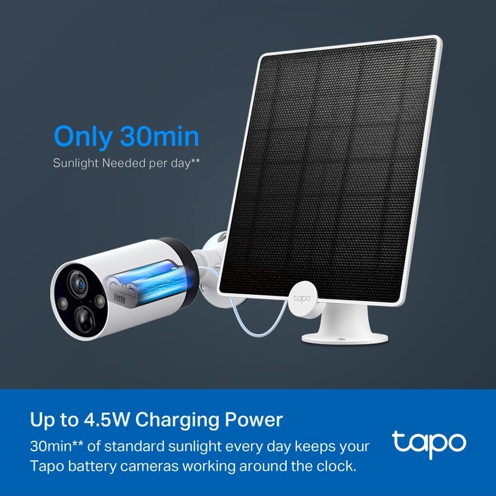 Tapo TP-Link A200 Solarpanel, umweltfreundliche, saubere Energieversorgung Akku-Kameras C400, C420,