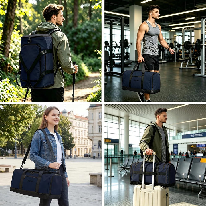 Sporttasche Reisetasche für Damen und Herren Trainingstasche Gym Bag mit Schuhfach und Nassfach Duff