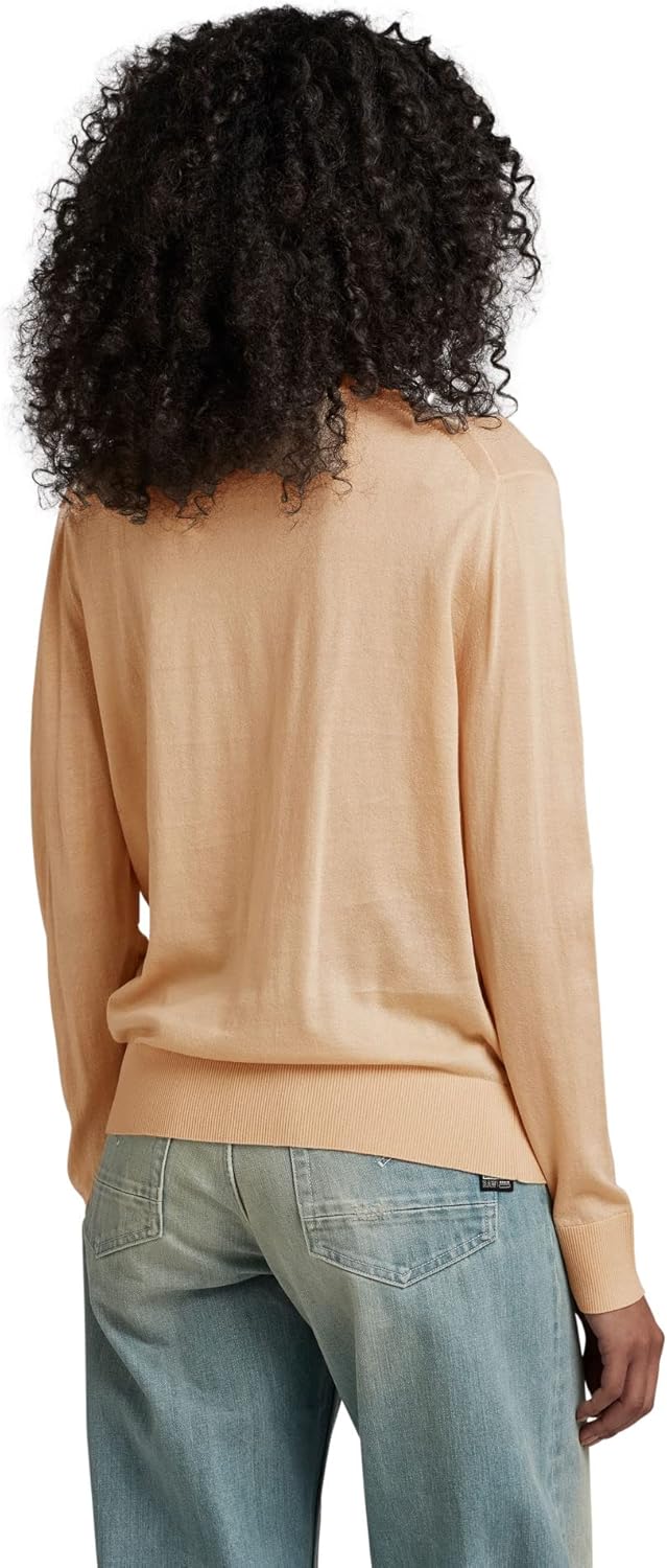 G-STAR RAW Damen Core Round Neck Strickpullover Knits XS Beige (Ivory Cream D21960-d166-d761), XS Be