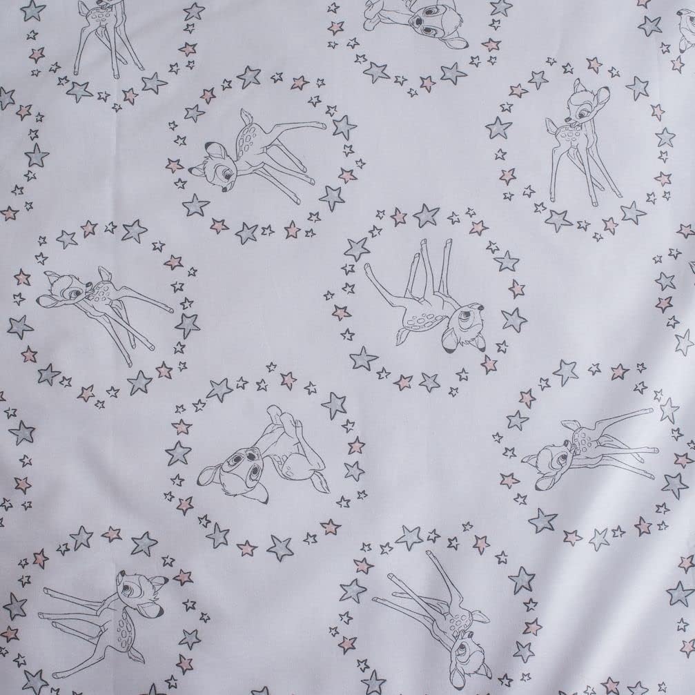 Bettwäsche Baby Bambi Stars, Disney, Bettbezug 2-teilig, 100 x 135 cm + Kissenbezug 40 x 60 cm, 100%