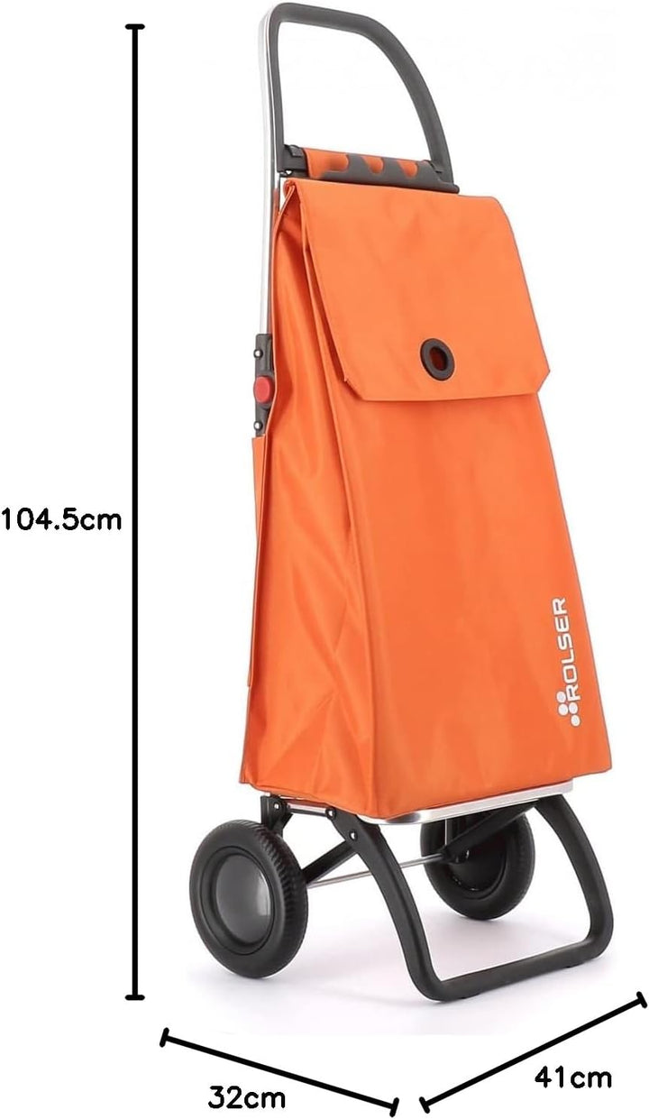 Klappbarer Einkaufstrolley Rolser Akanto MF 2 Räder - Orange 2 Räder Zusammenklappbar Orange, 2 Räde