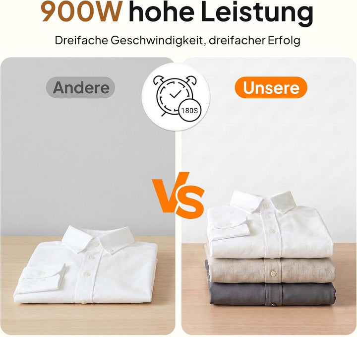 Steamer Dampfglätter mit Saugfunktion, Tragbarer Reisedampfglätter | 2800 Pa Saugleistung, Grosser a