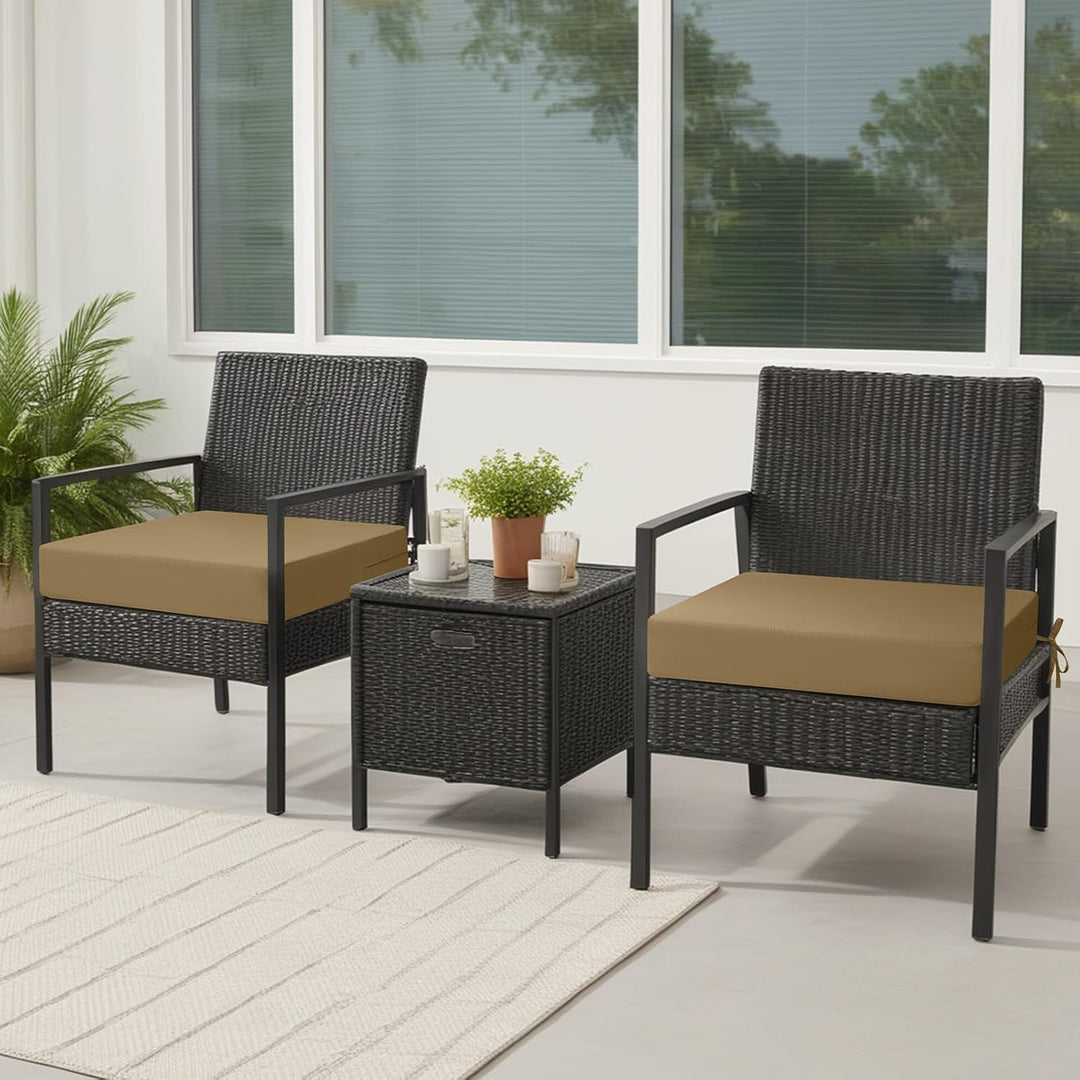 Stuhlkissen 45x45 2er Set für den Aussenbereich, wasserdichte Schaumstoff Sitzkissen Outdoor, Garten