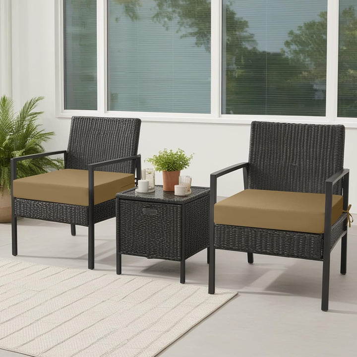 Stuhlkissen 45x45 2er Set für den Aussenbereich, wasserdichte Schaumstoff Sitzkissen Outdoor, Garten