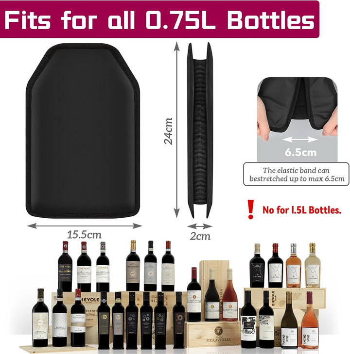 Weinkühler Manschette, 2 Stück Kühlmanschette Wein, Flaschenkühler, Champagner Kühler, Flaschenkühle