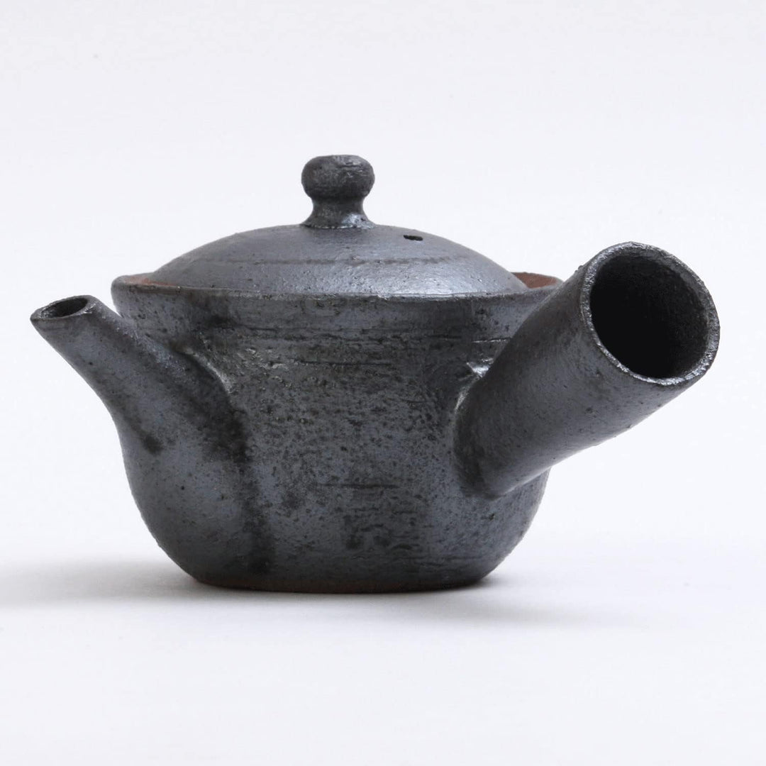 Shigaraki Pottery Sumi-iro Kyusu Teekanne und Yunomi Set