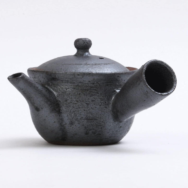 Shigaraki Pottery Sumi-iro Kyusu Teekanne und Yunomi Set