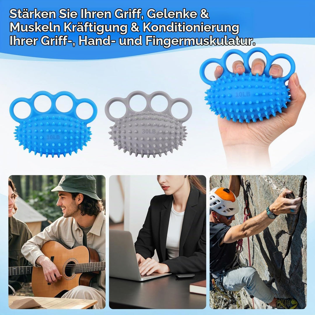 Handtrainer Fingertrainer Stressball 2 Set - Knetball für Hände Therapie, Handübungsbälle Anti Stres