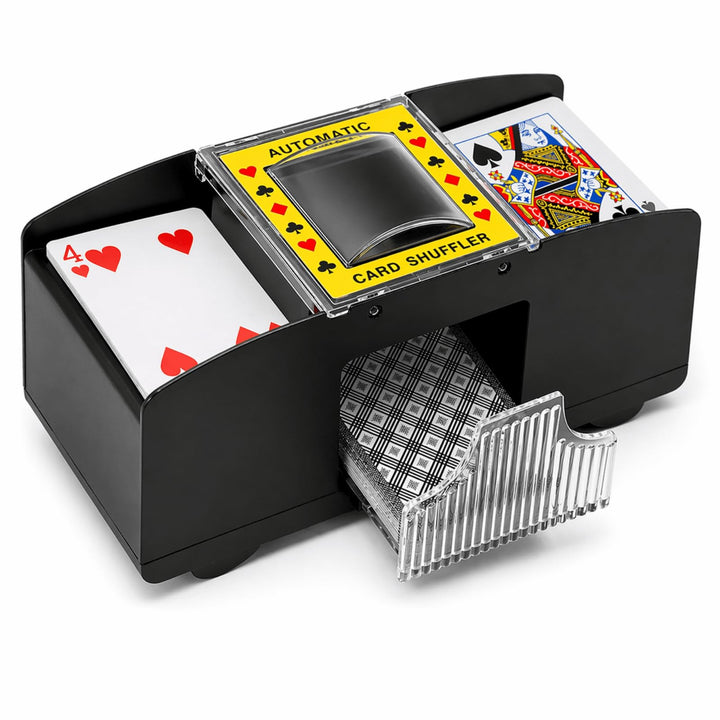 Kartenmischmaschine Elektrische für 1-2 Decks, Automatischer Kartenmischer für UNO, Poker, Skyjo, Sk