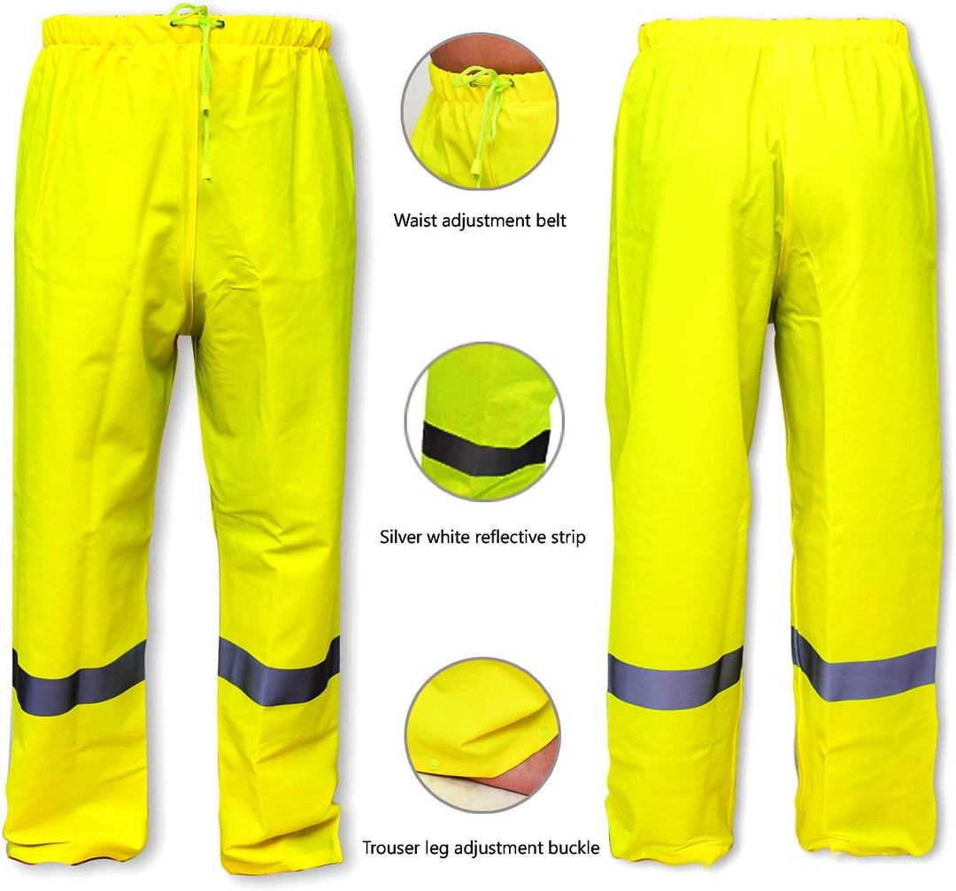 WCBDUT Regenanzug für Herren und Damen, schwer, wasserdicht, Regenmantel (Jacke + Hose) Sets winddic