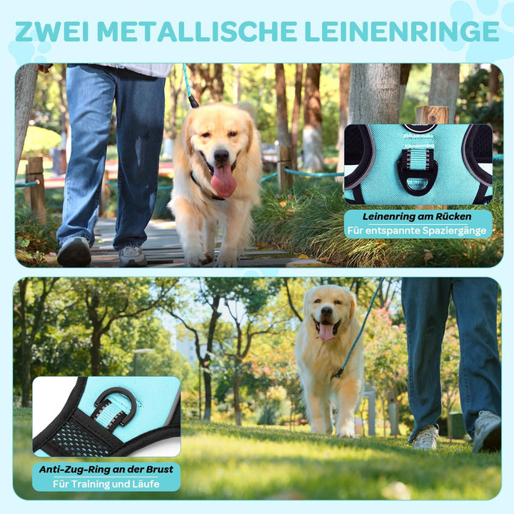 FURRYFECTION Hundegeschirr mit Einfache Kontrolle Griff, ausbruchsicher für kleine, mittlere und gro