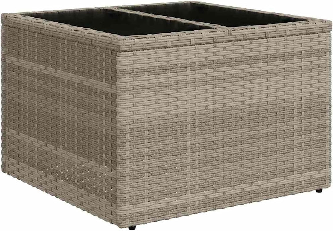 Homgoday Garten-Sofa-Set Hellgrau Poly-Rattan, Komfortabel &amp; Wetterfest für Terrasse &amp; Garten