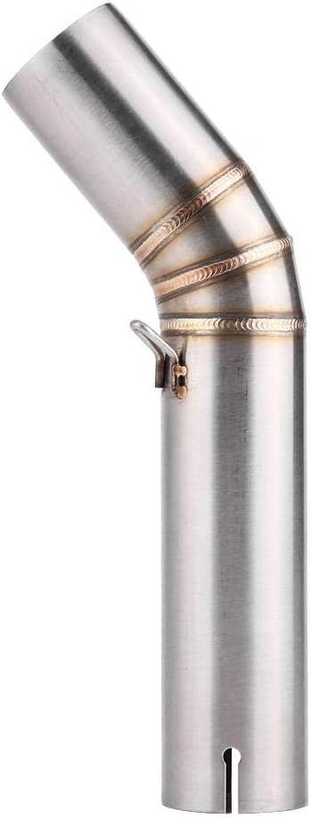KIMISS Motorrad Auspuff Mittelrohr,51 mm Motorrad Auspuffrohr Edelstahl Auspuff Mittelstück mit Mont