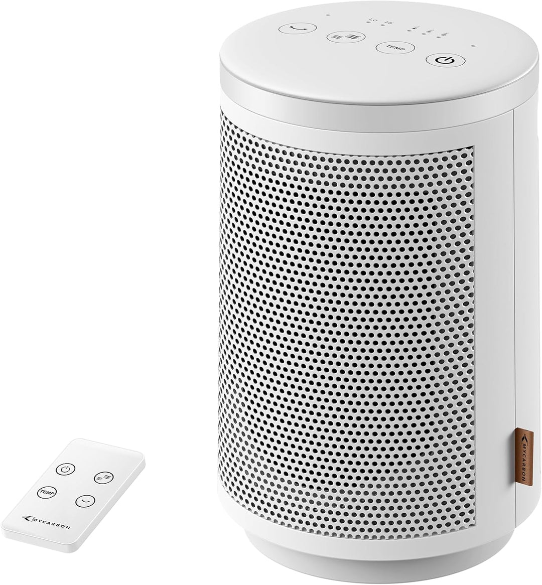 MYCARBON Heizlüfter Bad 900W/1500W Heizlüfter Energiesparend leise Thermostat 8H Timer 60°Oszillatio