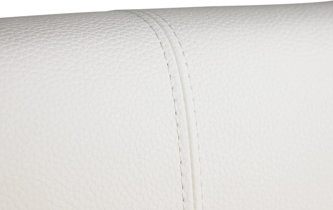 P17 | Kopfteil aus Kunstleder | 80 x 60 | gestreift | Einzelbett | (Weiss) 80 x 60 cm Eco Leather -