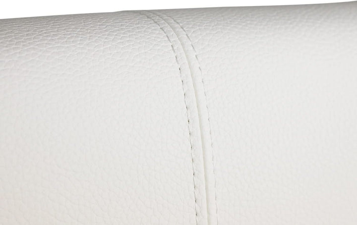 P17 | Kopfteil aus Kunstleder | 80 x 60 | gestreift | Einzelbett | (Weiss) 80 x 60 cm Eco Leather -