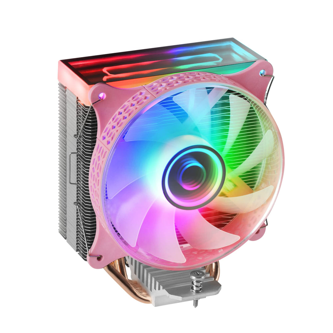 Mars Gaming MCPU-VR Rosa, CPU Kühlkörper, Dual Infinity Mirror ARGB, 4 HCT Heatpipes, 180W TDP, Ultr