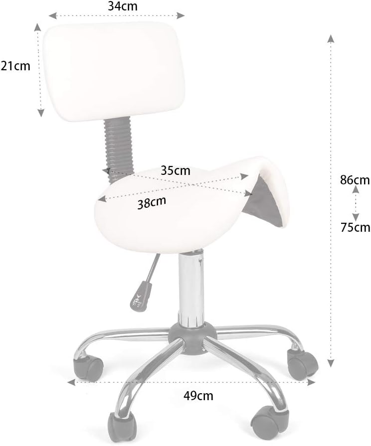 Mingone Sattelhocker Ergonomisch 2 Stück Arbeitshocker Höhenverstellbar 360° Drehbar Sattelstuhl Bür