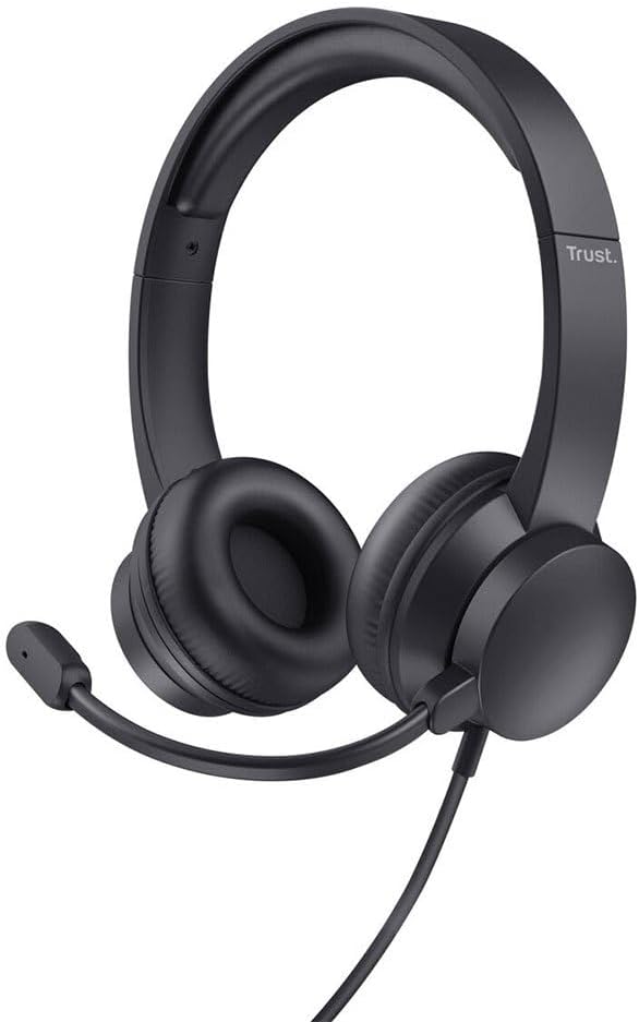 Trust Ayda On Ear Headset kabelgebunden Stereo Schwarz Headset, Lautstärkeregelung, Mikrofon-Stummsc
