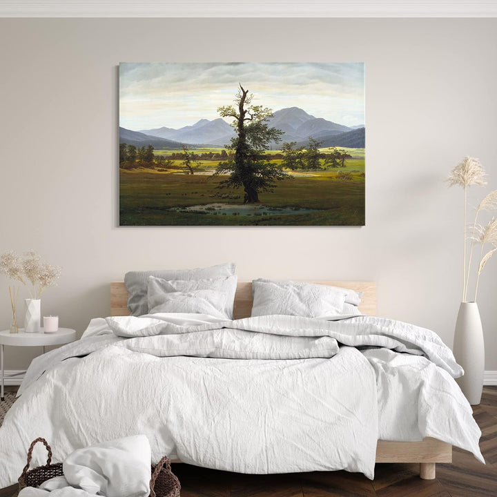 Leinwand (80x60cm): Caspar David Friedrich - Der einsame Baum 80x60 cm, 80x60 cm