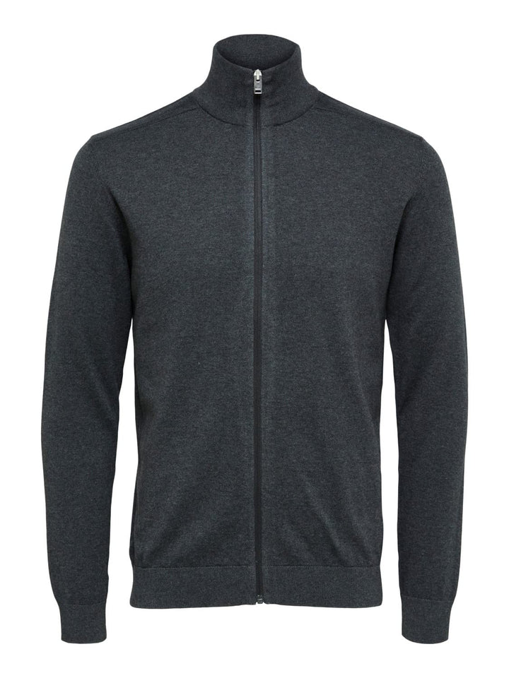 Selected Homme Male Strickjacke Zip-up S Antracit, S Antracit